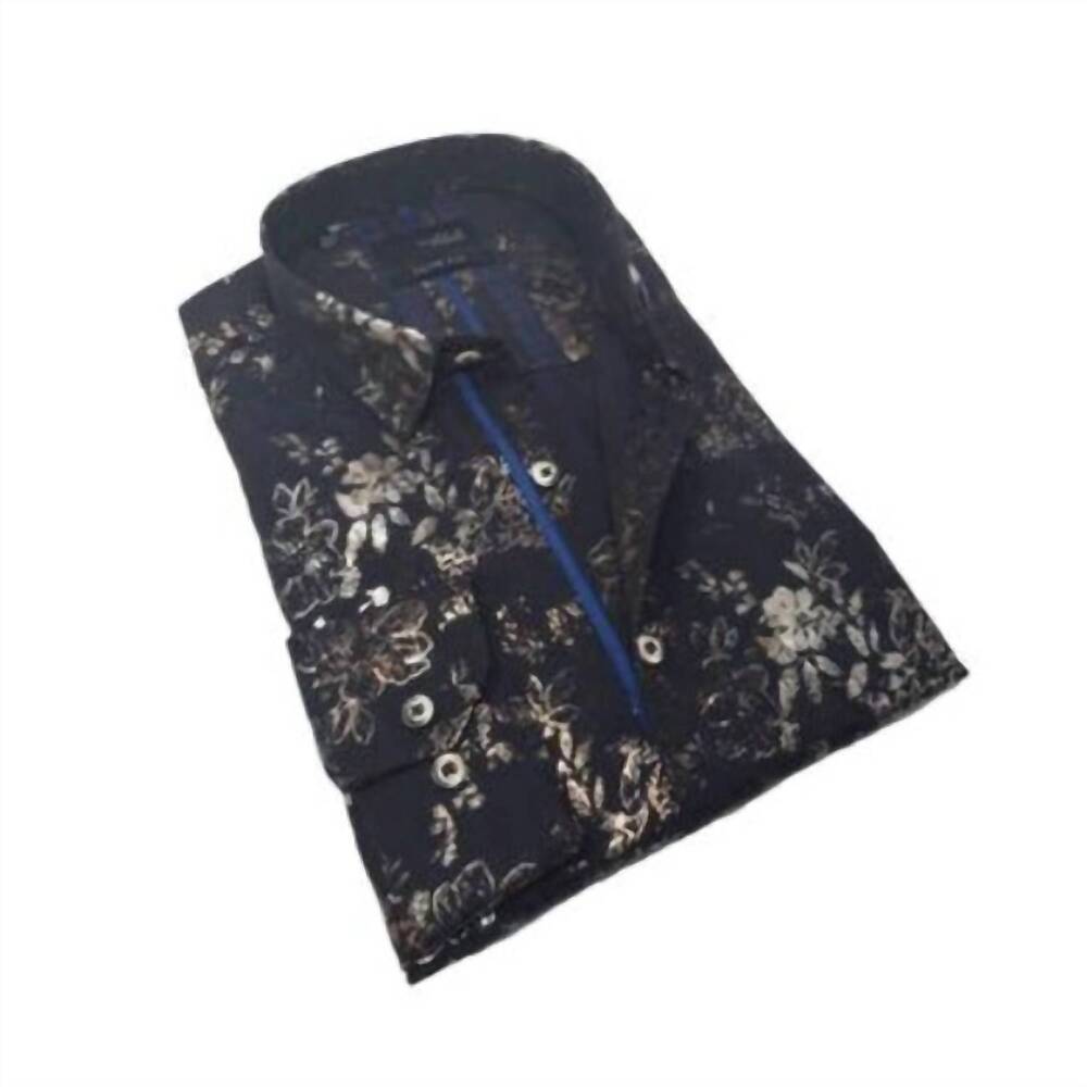 NEW EIGHT X jacquard floral foil button down shirt in multi